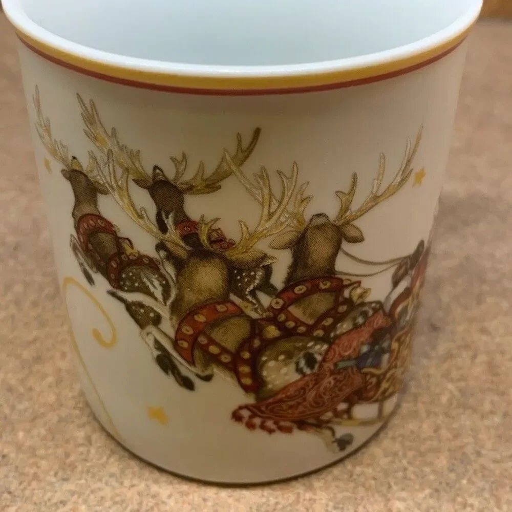 WILLIAMS-SONOMA  'Twas the Night Before Christmas' 6 oz. Mug (4) Espresso Cup